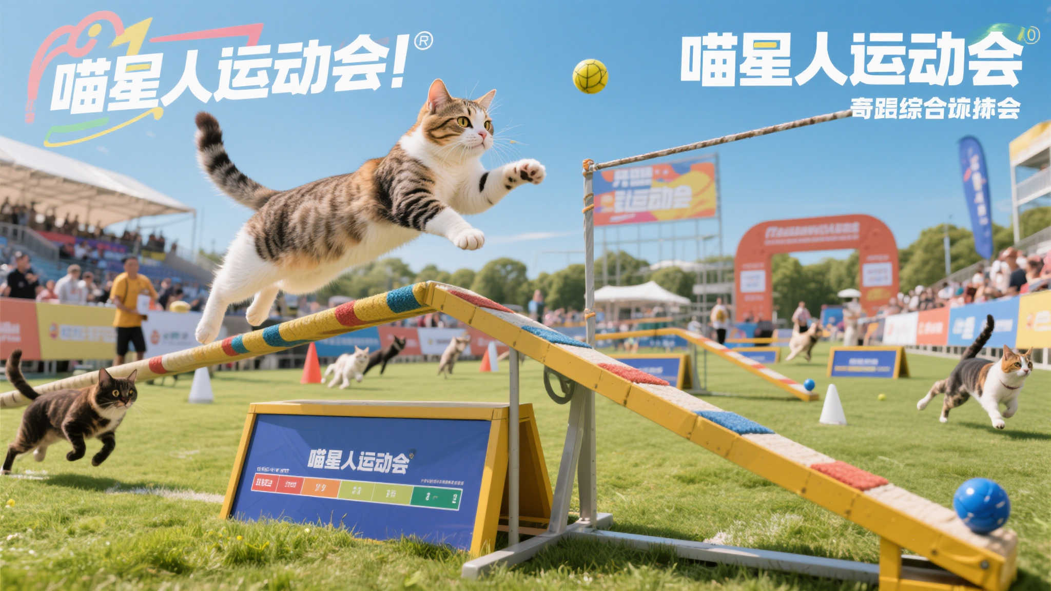 顾名思义，“喵星人运动会”就是为猫咪量身定制的一场